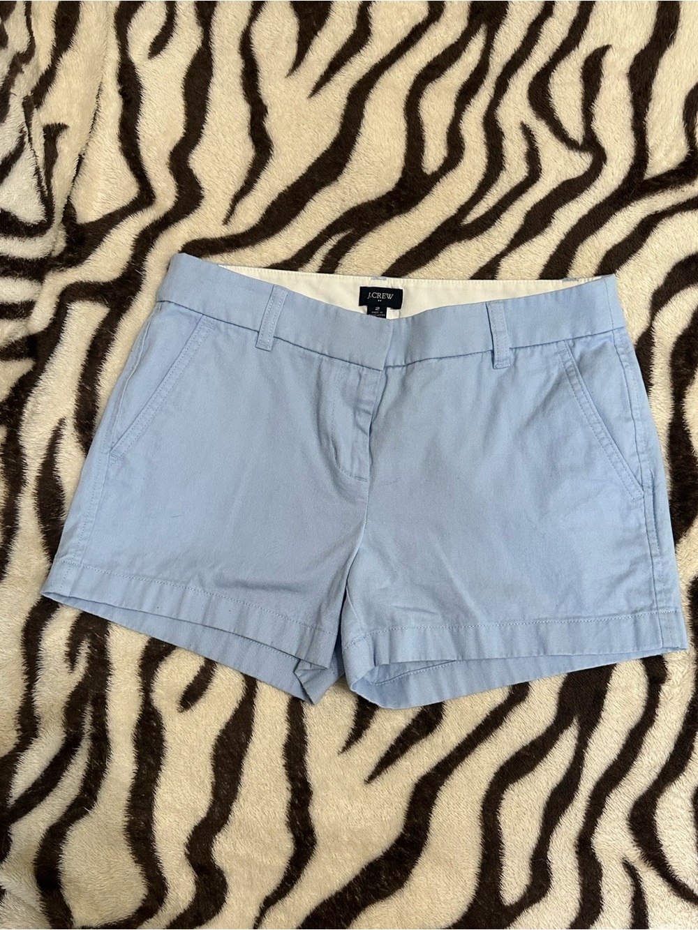 J. Crew Pale Blue Cotton Chino Bermuda Shorts